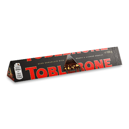 Шоколад чорний Toblerone з нугою з меду й мигдалю