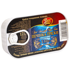 Печінка тріски Best Time копчена 121г mini slide 1