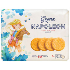 Печенье Grona Napoleon со вкусом топленого молока 290г mini slide 1