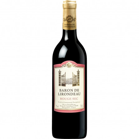Вино Baron de Lirodeau червоне сухе 11% 0,75л