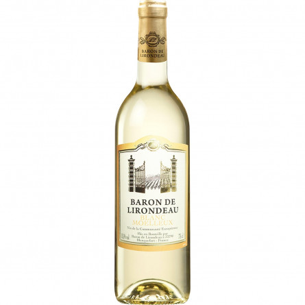 Вино Baron de Lirodeau белое полусладкое 10.5% 750мл