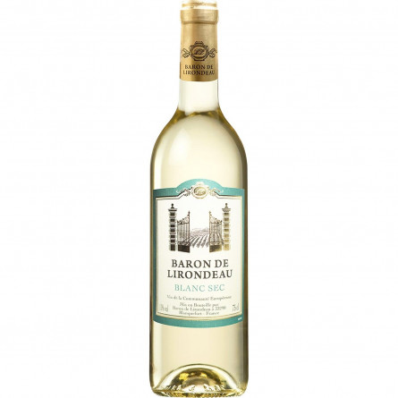 Вино Baron de Lirodeau белое сухое 11% 0,75л slide 1