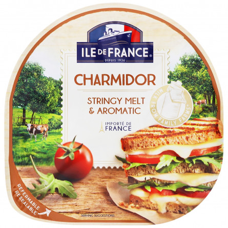 Сыр ILE de France Шармидор полутвердый нарезка 57% 150г slide 1