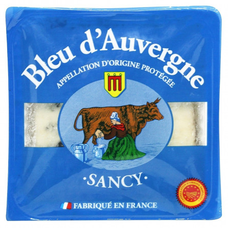 Сыр Bleu d'Auvergne Sancy мягкий с голубой плесенью 50% 125г slide 1