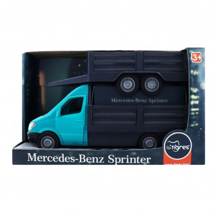 Іграшка Tigres Mercedes-Benz Sprinter бортовий з причіпом