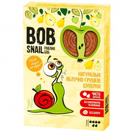 Конфеты Bob Snail натуральные яблочно-грушевые 60г slide 1