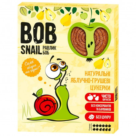 Цукерки Bob Snail яблучно-грушеві натуральні 120г