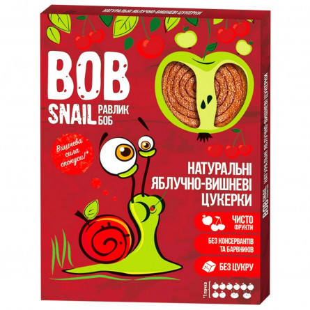 Цукерки Bob Snail яблучно-вишневі натуральні 120г slide 1