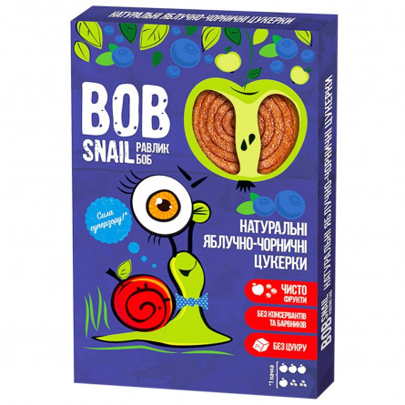 Цукерки Bob Snail натуральні яблучно-чорничні 60г