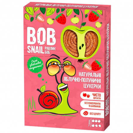 Цукерки Bob Snail натуральні яблучно-полуничні 60г slide 1