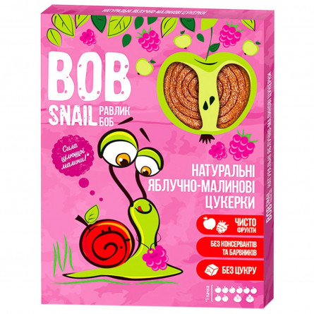 Конфеты Bob Snail яблочно-малиновые натуральные 120г slide 1