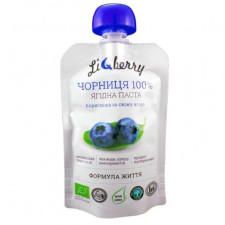 Паста з ягід чорниці LiQberry 100г mini slide 1