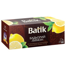 Чай черный Batik Бодрый лимон 25шт 37,5г mini slide 1