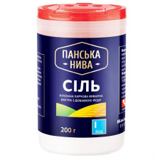 Сіль Панська Нива кухонна харчова виварна екстра з добавкою йоду 200г mini slide 1