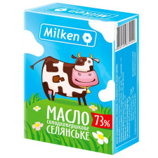 Масло Milken Селянське солодковершкове 73% 200г mini slide 1