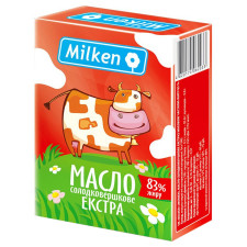 Масло Milken Селянське солодковершкове 83% 200г mini slide 1