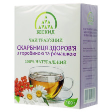 Чай трав'яний Бескид Скарбниця здоров'я з горобиною та ромашкою 100г mini slide 1