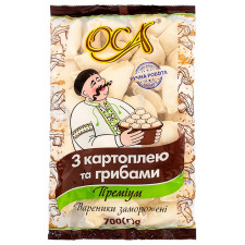 Вареники Оса з картоплею та грибами 700г mini slide 1