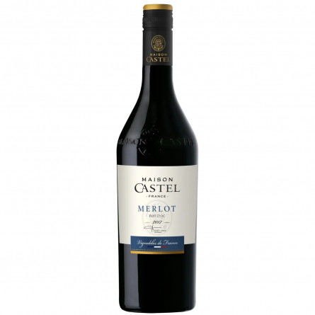 Вино Merlot Castel червоне напівсухе 13% 0,75л