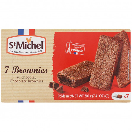 Брауні St Michel з чорним та молочним шоколадом 210г slide 1