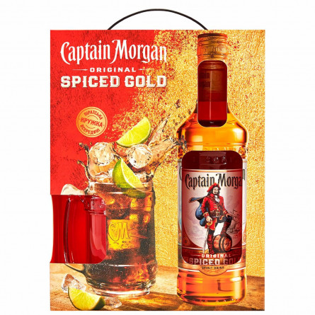 Набір Ром Captain Morgan Spiced Gold 35% 0,7л + чашка