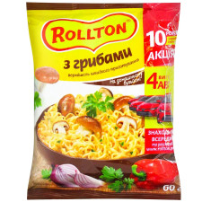 Вермішель Роллтон з грибами швидкого приготування 60г mini slide 1