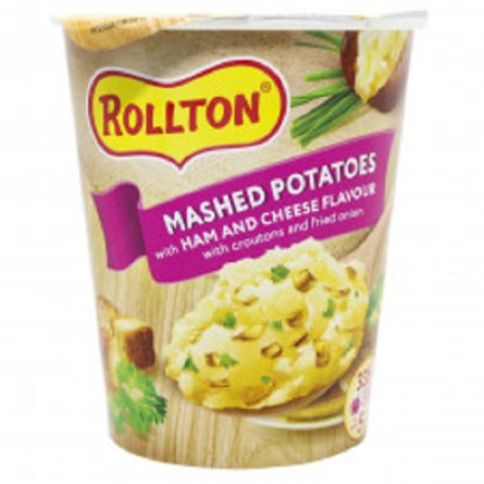 Пюре картопляне Роллтон зі смаком шинки та сиру 55г slide 1