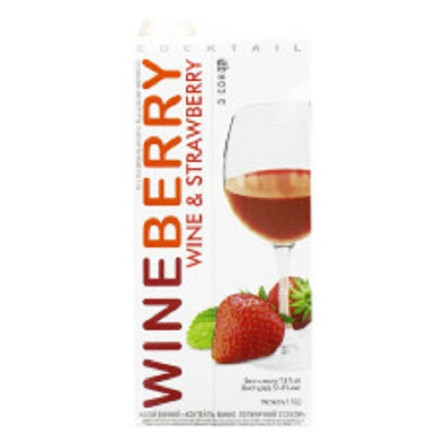 Напій винний WineBerry Полуниця червоний 7,8% 1л