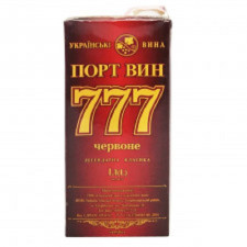 Вино Портвейн 777 червоне кріплене 14,5% 1л mini slide 1
