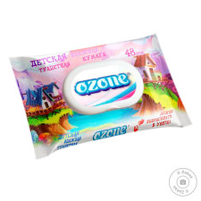 Вологий туалетний папір Ozone для дітей з клапаном 48 шт mini slide 1