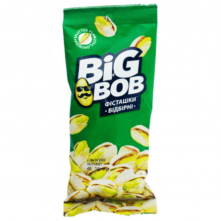 Фісташки Big Bob Відбірні смажені солоні 45г