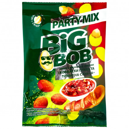 Арахис Big Bob Party Mix Колбаски гриль и томатная сальса в оболочке 80г
