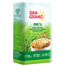 Пластівці вівсяні  San Grano Здоровий день з насінням льону 500г mini slide 1