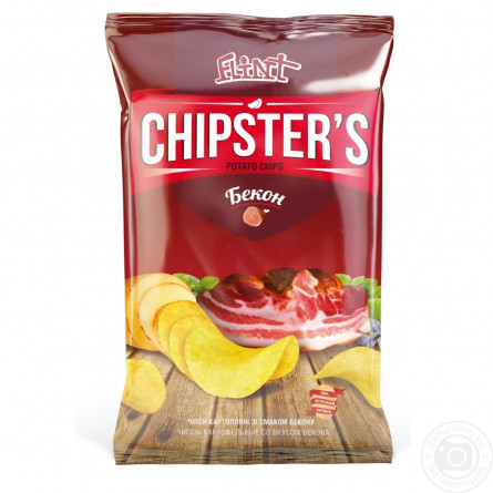 Чіпси Flint Chipster's зі смаком бекону 70г