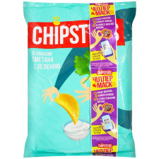 Чіпси Flint Chipster's картопляні зі смаком сметани із зеленню 130г mini slide 1
