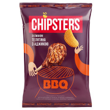 Чіпси Flint Chipster's картоплянi хвилясті зі смаком телятини з аджикою 120г mini slide 1