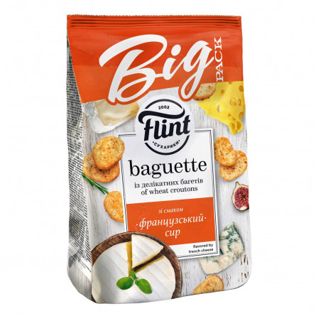 Сухарики Флінт Baguette пшеничні зі смаком французького сиру 150г