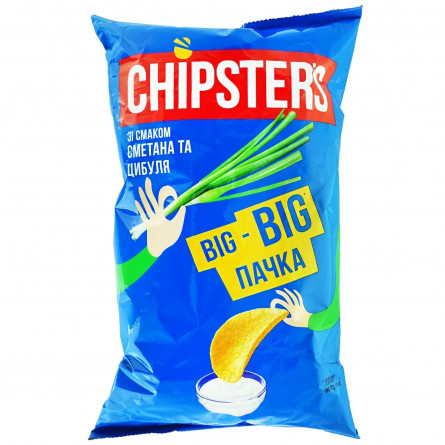 Чіпси Chipsters смак сметана з цибулею 180г slide 1