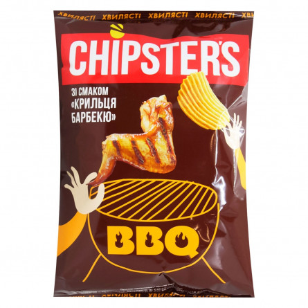 Чипсы Chipsters волнистые крылышки барбекю 120г