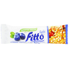 Батончик-мюслі Fitto light зі смаком чорниці 25г mini slide 1