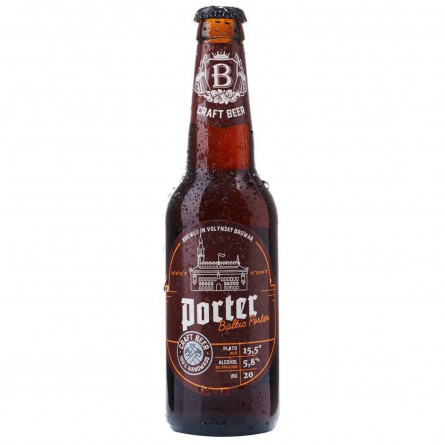 Пиво Волинський Бровар Porter темне 5,8 % 0,35л