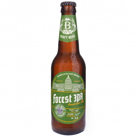Пиво ТМ Волинський Бровар Forest IPA світле нефільтроване 5,7% 0,35л