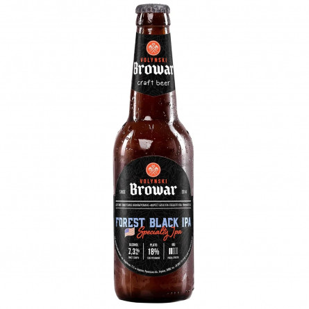 Пиво ТМ Волынский Бровар Forest Black IPA темное нефильтрованное 7,3% 0,35л slide 1