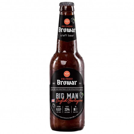 Пиво ТМ Волынский Бровар Big Man English Barleywine тёмное нефильтрованное 8,5% 0,35л