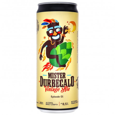 Пиво Mikki Brew Mister Durbecalo Vintage Ale светлое нефильтрованное 8,5% 0,33л