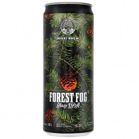 Пиво Mikki Brew Forest Fog Hazy IPA светлое нефильтрованное 6% 0,33л slide 1