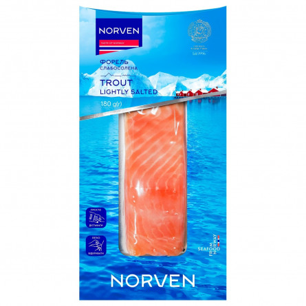 Форель Norven слабосолена філе-шматок 180г slide 1