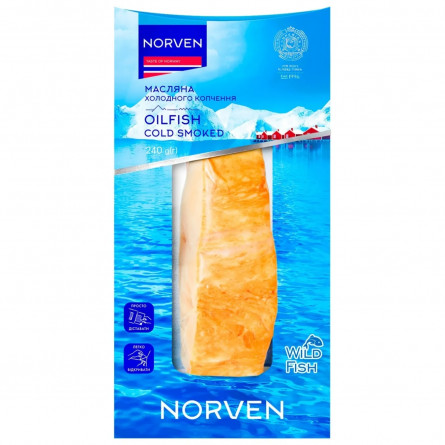 Масляна Norven холодного копчення філе-шматок 240г