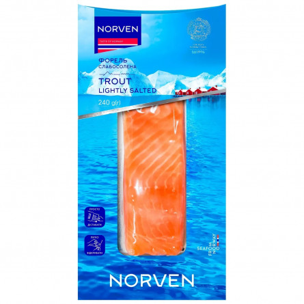 Форель Norven слабосолена філе-шматок 240г slide 1