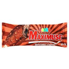 Морозиво Laska Maximuse ескімо з какао з шоколадним наповнювачем в глазурі 90г mini slide 1